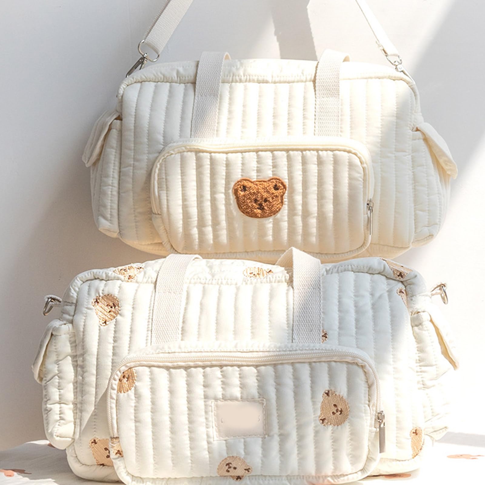 Borsa alla moda per la mummia con ampio spazio per i prodotti del bambino e della mamma multifunzionale borsa di maternità borsa da viaggio