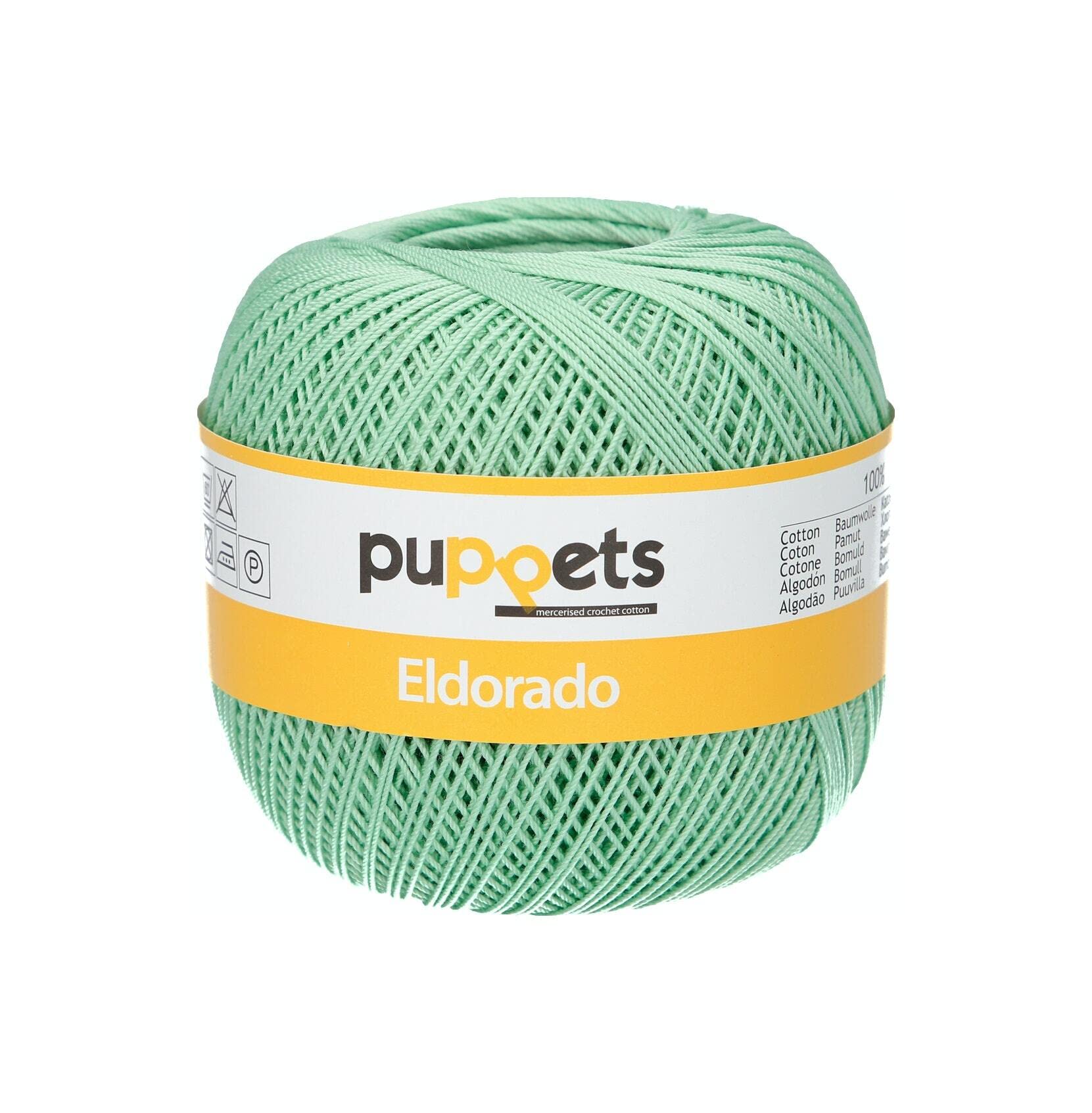 Puppets Crochet Yarn, Cotton, 7518, Green