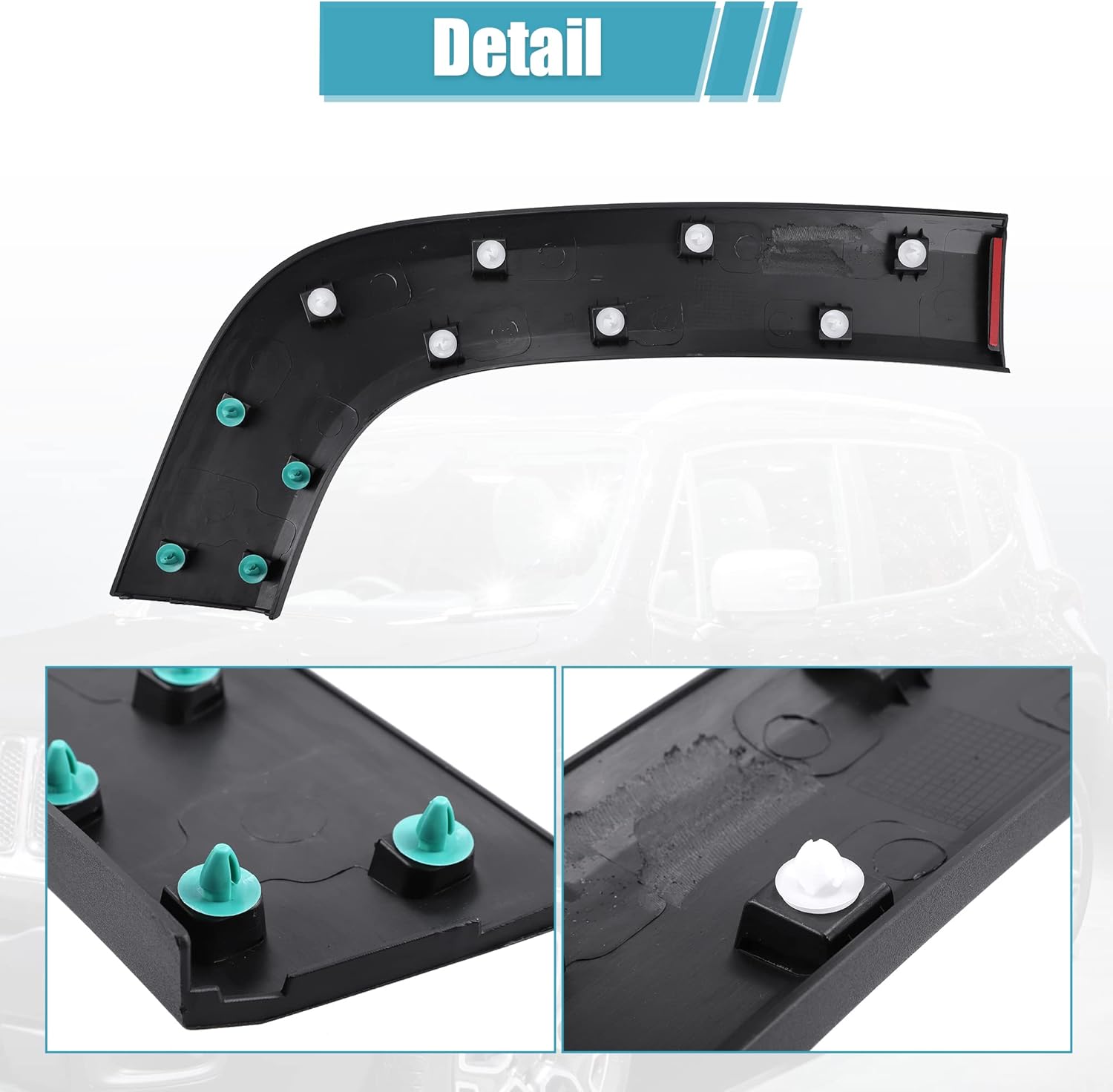 X AUTOHAUX Rear Left Wheel Flare Trim for Jeep Renegade 2015 2016 2017 2018 2019 2020 2021 2022 Rear Left Quarter Panel mudguard Trim Replace 5XB67LXHAA