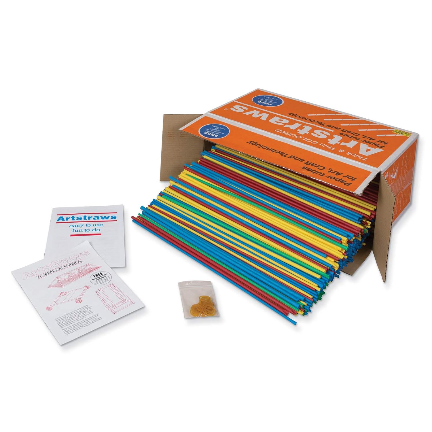 Chenille Kraft Artstraws Paper Tubes, Thin & Thick, Assorted Colors, 4 mm & 6 mm, 1350 Count