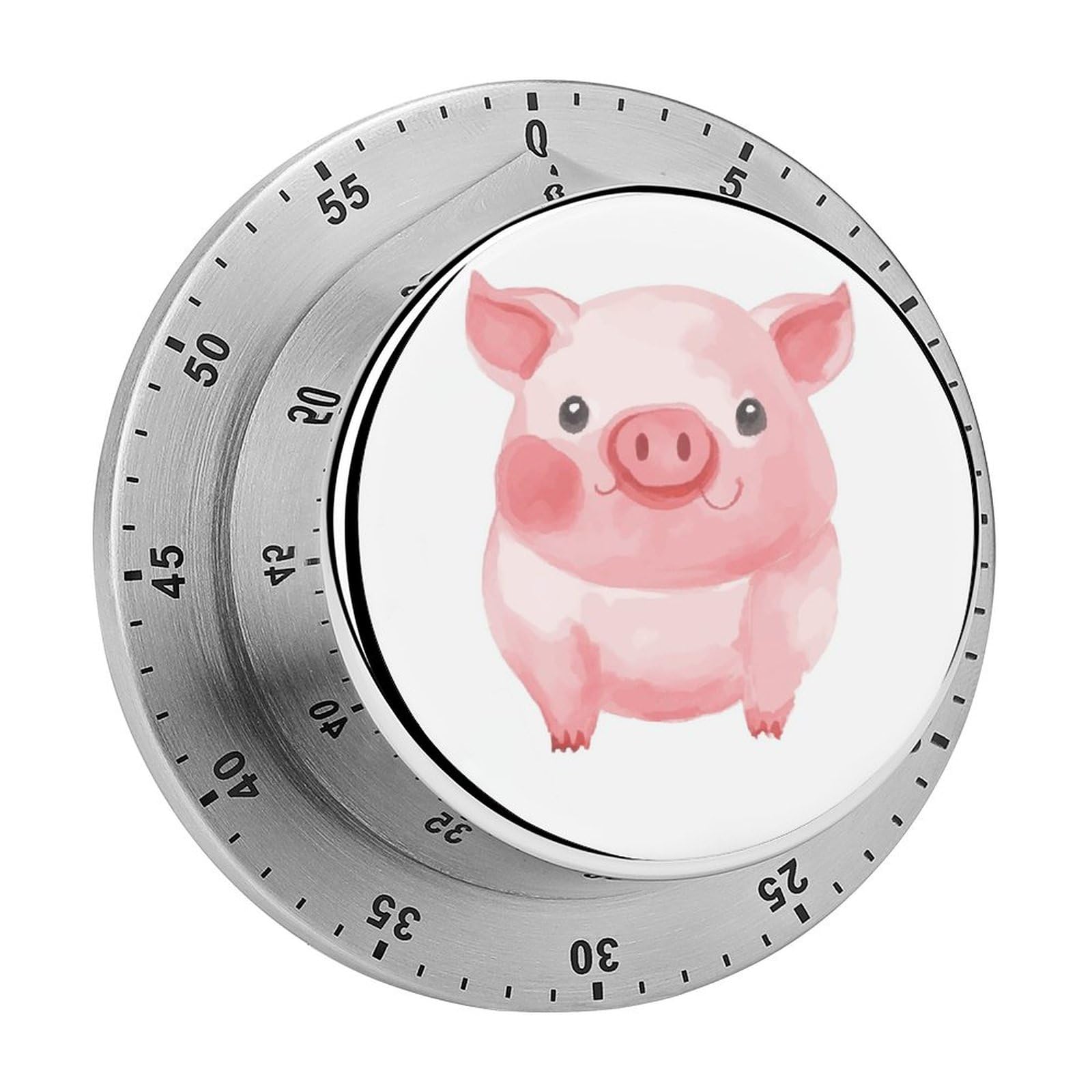 Lovely Pink Pig Printed Waterproof Christmas Timer with Loud Alarm Outdoor Timer for Cooking Exercise Baking
