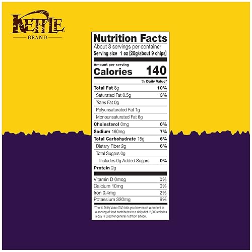 Vista 433 de Kettle Brand Papas fritas, papas fritas con ajo y parmesano, 7.5 onzas (paquete de 12)