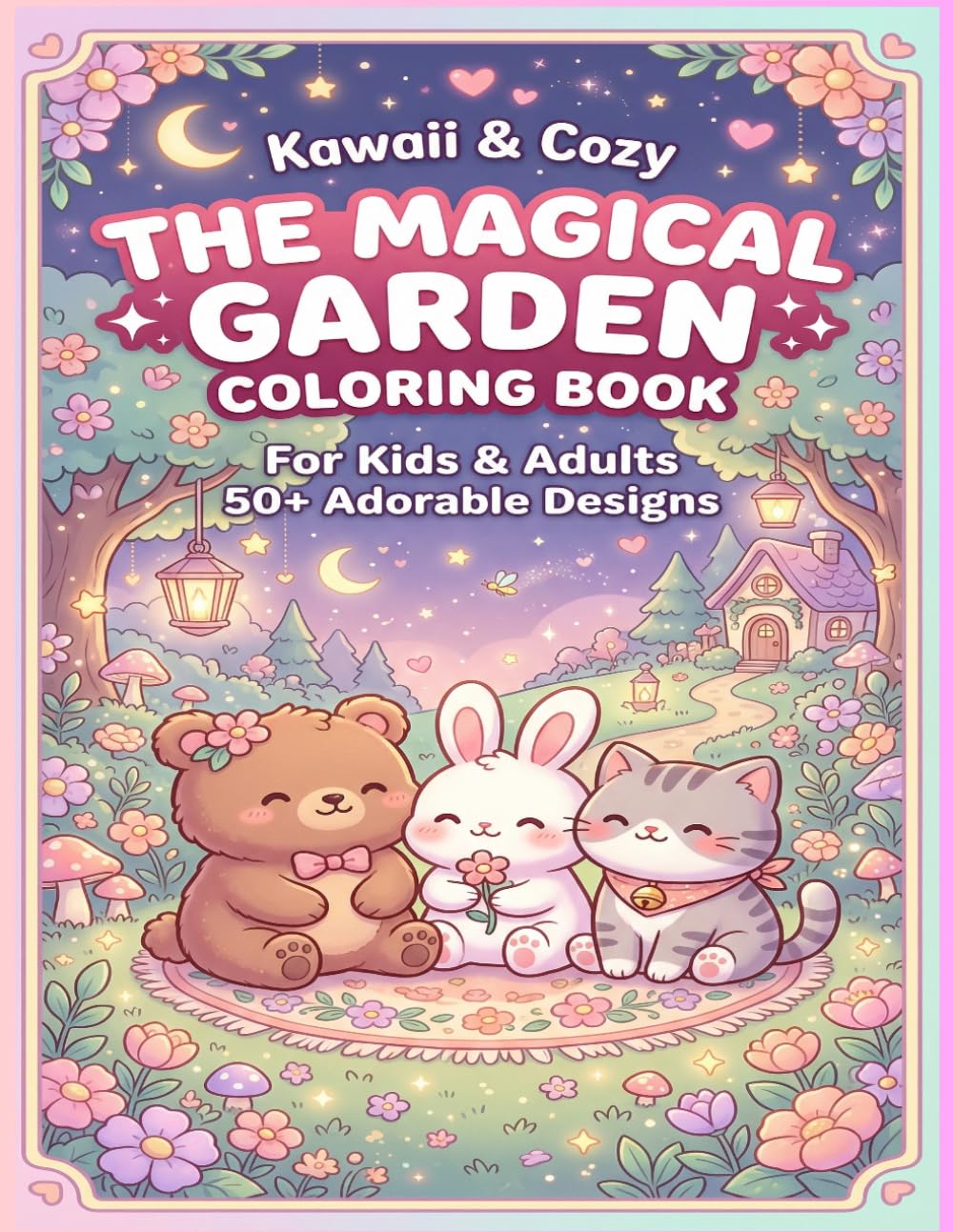 Kawaii & Cozy The Magical Garden Coloring Book