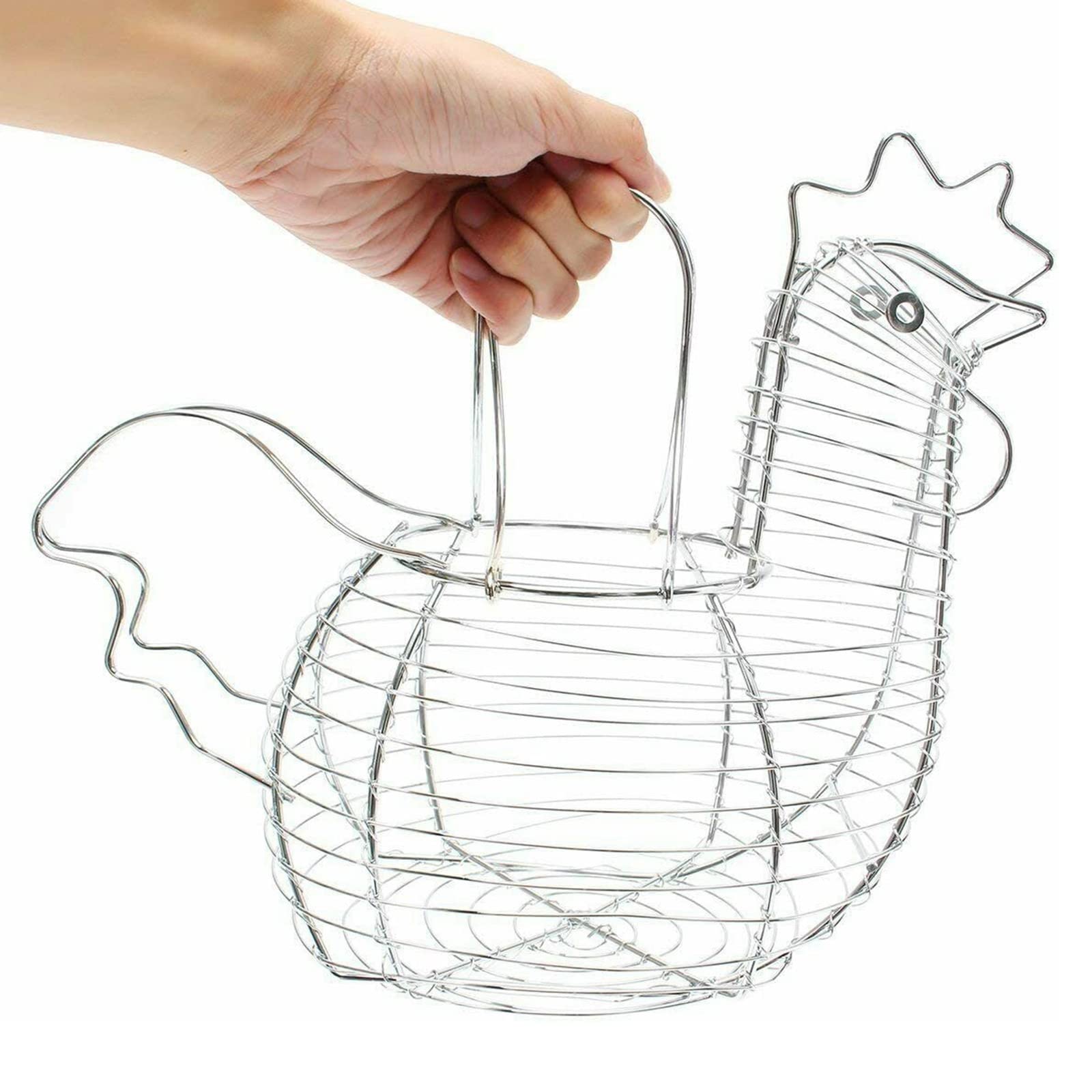 Cesta para Huevos Soporte para Huevos Organizador Cesta de Almacenamiento Cesta para Huevos Contenedor Adorno de gallina Cesta de Cocina Decorativa Estante de Almacenamiento de Huevos