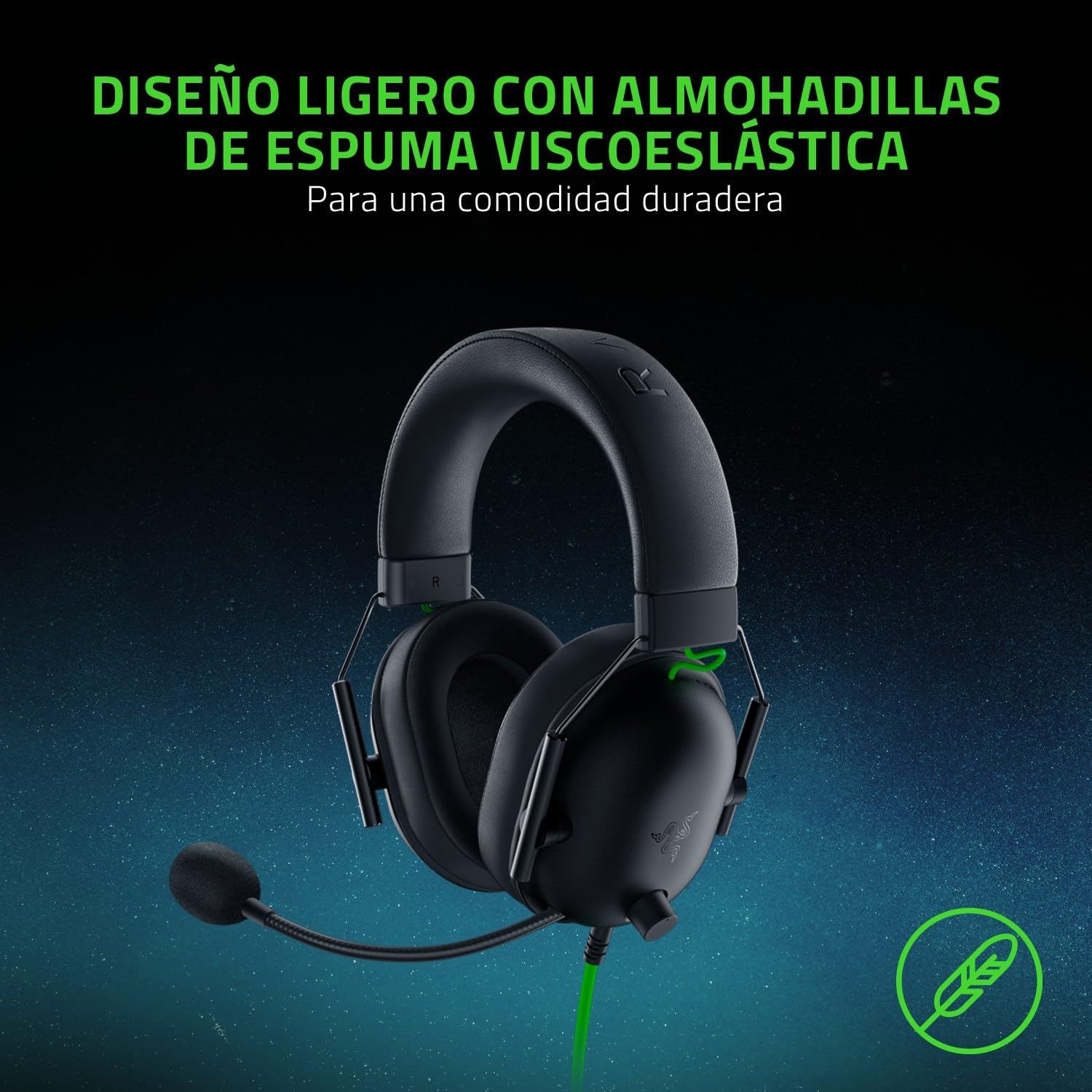 Razer BlackShark V2 X - Auriculares Gaming (Auriculares con cable con controlador de 50 mm, supresión de ruido para PC, Mac, PS4, Xbox One y Switch) Negro