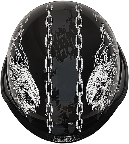 Miniatura 7 de 1Storm Novelty Motorcycle Helmet Open Half Face German Style DOT Approved HKY602