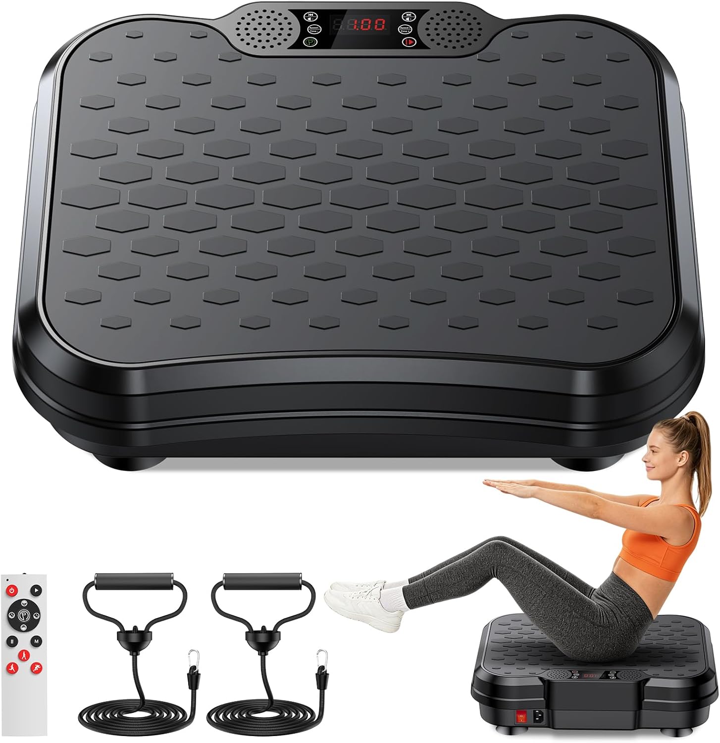 NXSCI Vibration Plate Exercise Machine, Vibration Plate for Lymphatic Drainage Weight Loss, Shake Plate with 250 Speed Levels, 400 Lbs Capacity Full Body Workout for Home Office Gym