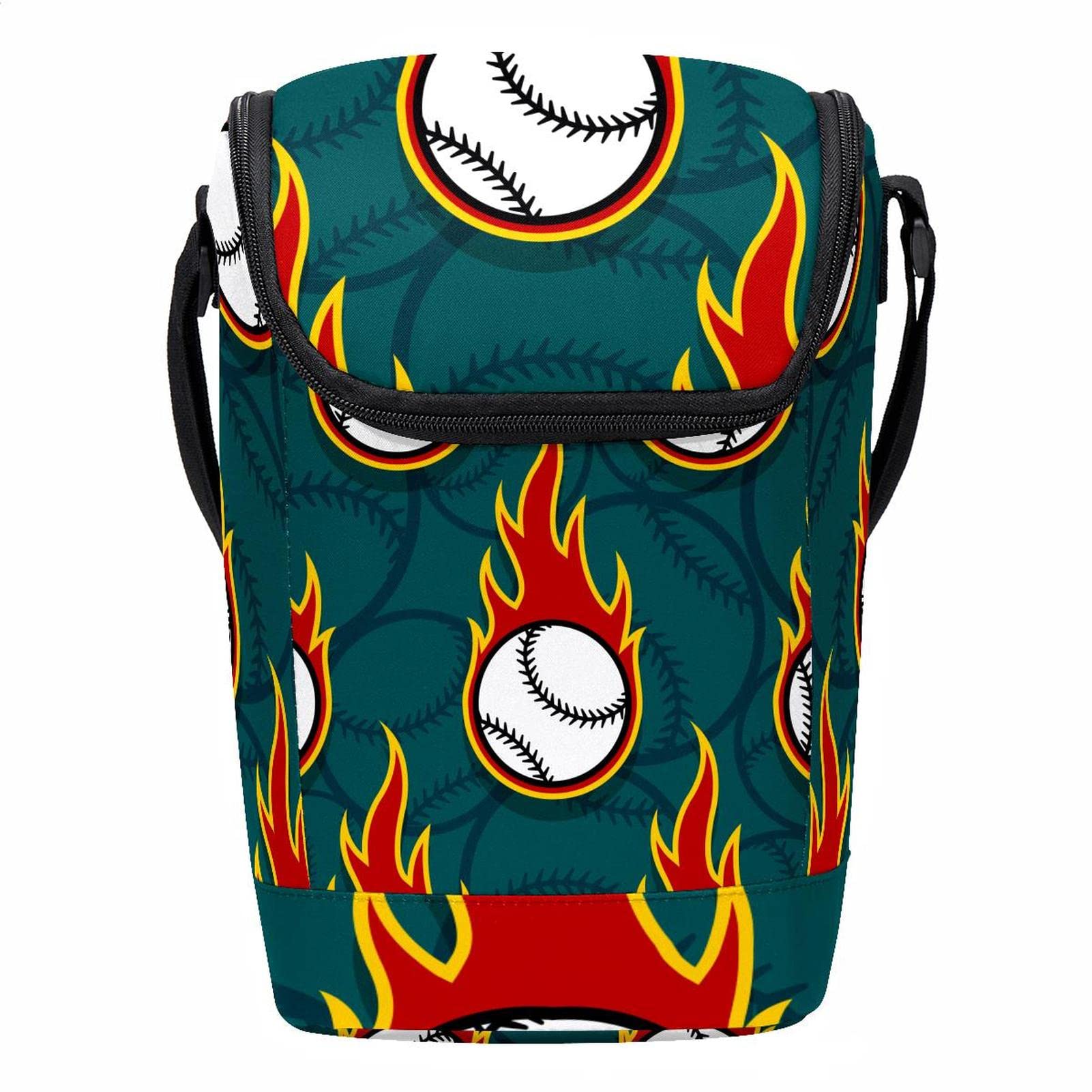 Lonchera para el almuerzo del trabajo con diseño de béisbol bolsa térmica para hombres y mujeres