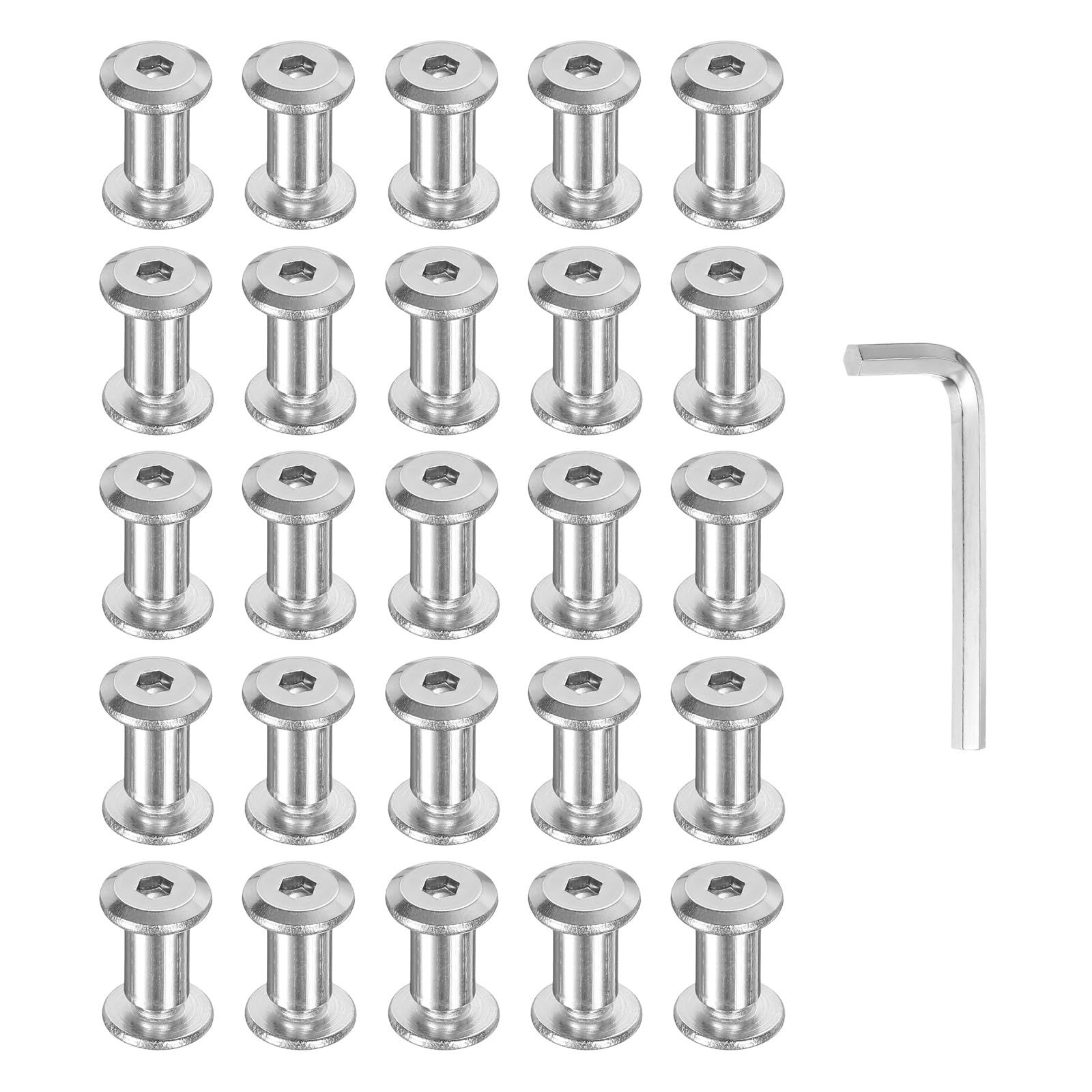 PATIKIL M4x4mm Hex Chicago Screws 5x8mm