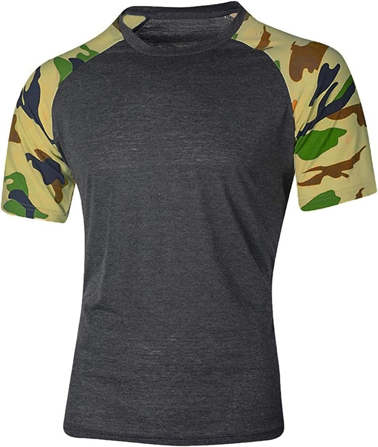 DGHM-JLMY Mens Gym Workout Casual Shirts T-Shirt Fashion T-Shirt Athletic Muscle Sports Fitness Short Sleeve Cotton Shirt