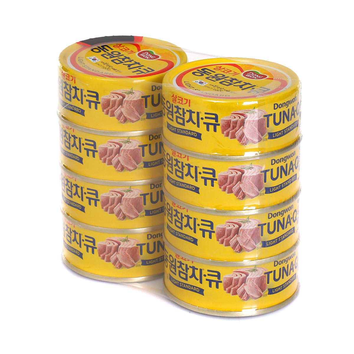 Dongwon Q - Light Standard Tuna, 100g (Pack of 8) / 동원 참치