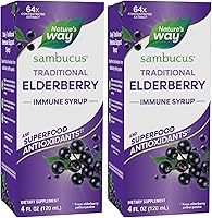 Vista 1 de Nature's Way Sambucus - Jarabe de saúco original, extracto de saúco negro, apoyo inmunológico tradicional, delicioso sabor a baya, 4 onzas líquidas