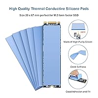 Vista 2 de A ADWITS Paquete de 12 almohadillas de silicona conductoras térmicas, suaves, seguras y fáciles de aplicar para SSD CPU, GPU, LED, chipset