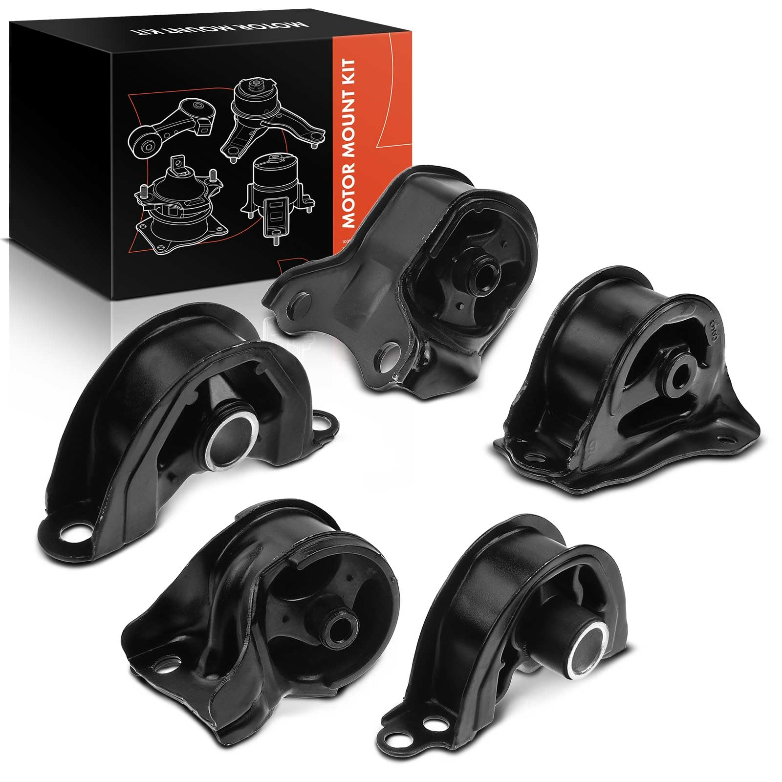 Frankberg 3 supporti motore + 2 supporti trasmissione anteriori e | 50806STWA01; Compatibile con: Pilot