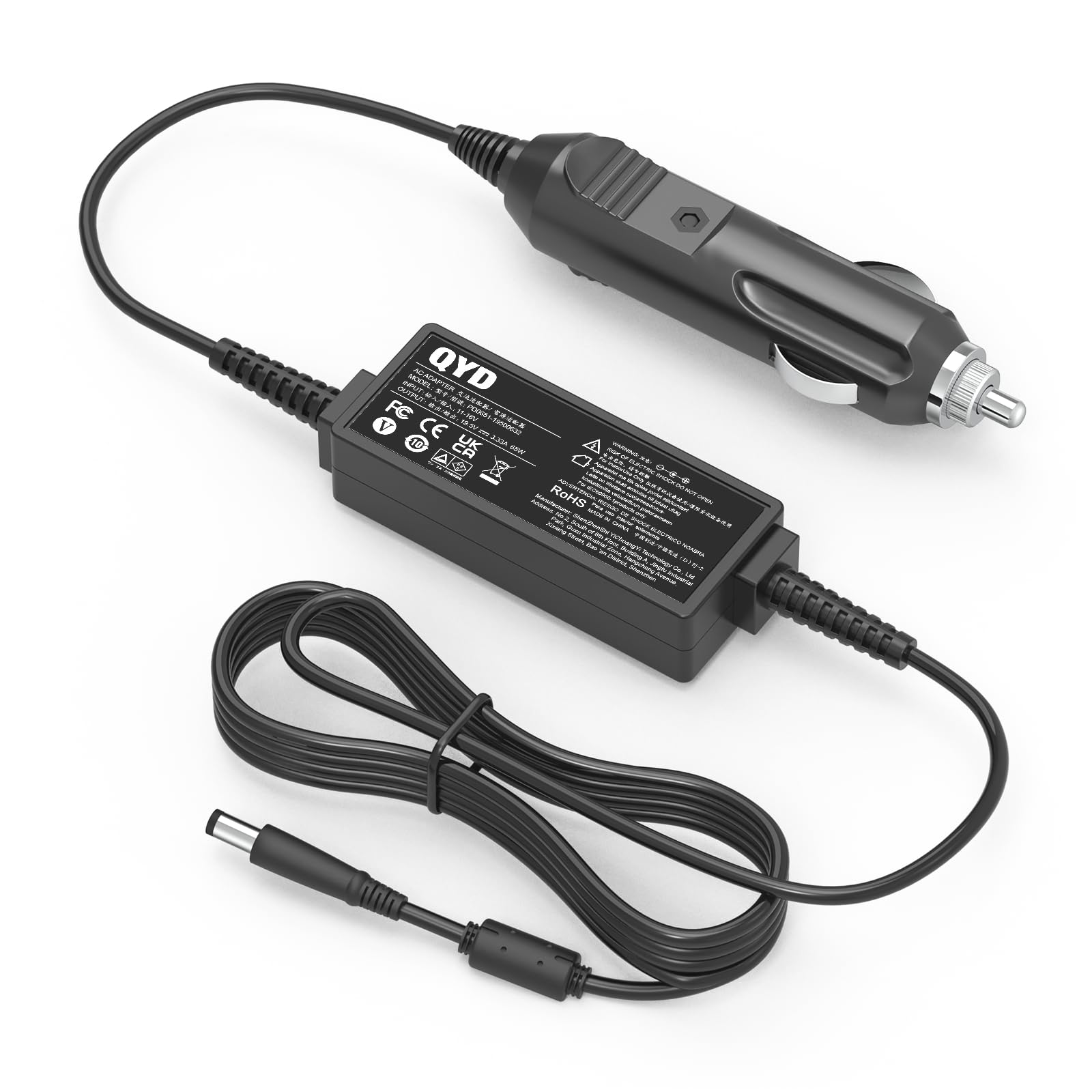 Chargeur de Voiture pour Ordinateur Portable 65 W pour HP Pavilion DV7 DV6 DV5 DV4 DM4 G7 G6, Compaq Cq57 Cq62 Cq56 Cq61 Cq60 Cq58,2000-329WM 2000-2A20NR 2000-2B09WM, Probook 4540s 4440s 4430s