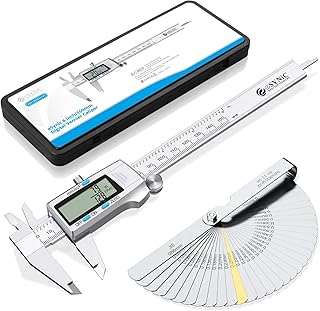 Calipers Measuring Tool,eSynic Professional 150mm Digital Caliper Stainless Steel Body Digital Vernier Calipe 6 Inch Vernier Calipers Digital Support Fractions/Inch/Metric Conversion for DIY Work etc