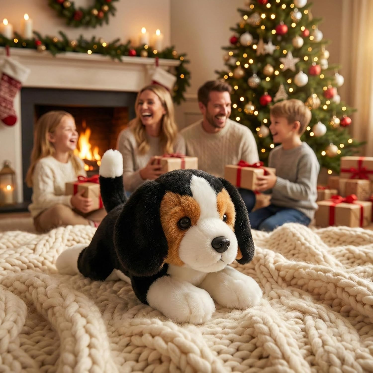 Plush Toy Stuffed Animal 12″ Soft Plush Puppy Dog Sleep Soother Adorable Plushie Stuffed Animal for Kids Toddlers Boys Girls Christmas Birthday Dog Plush Beagle