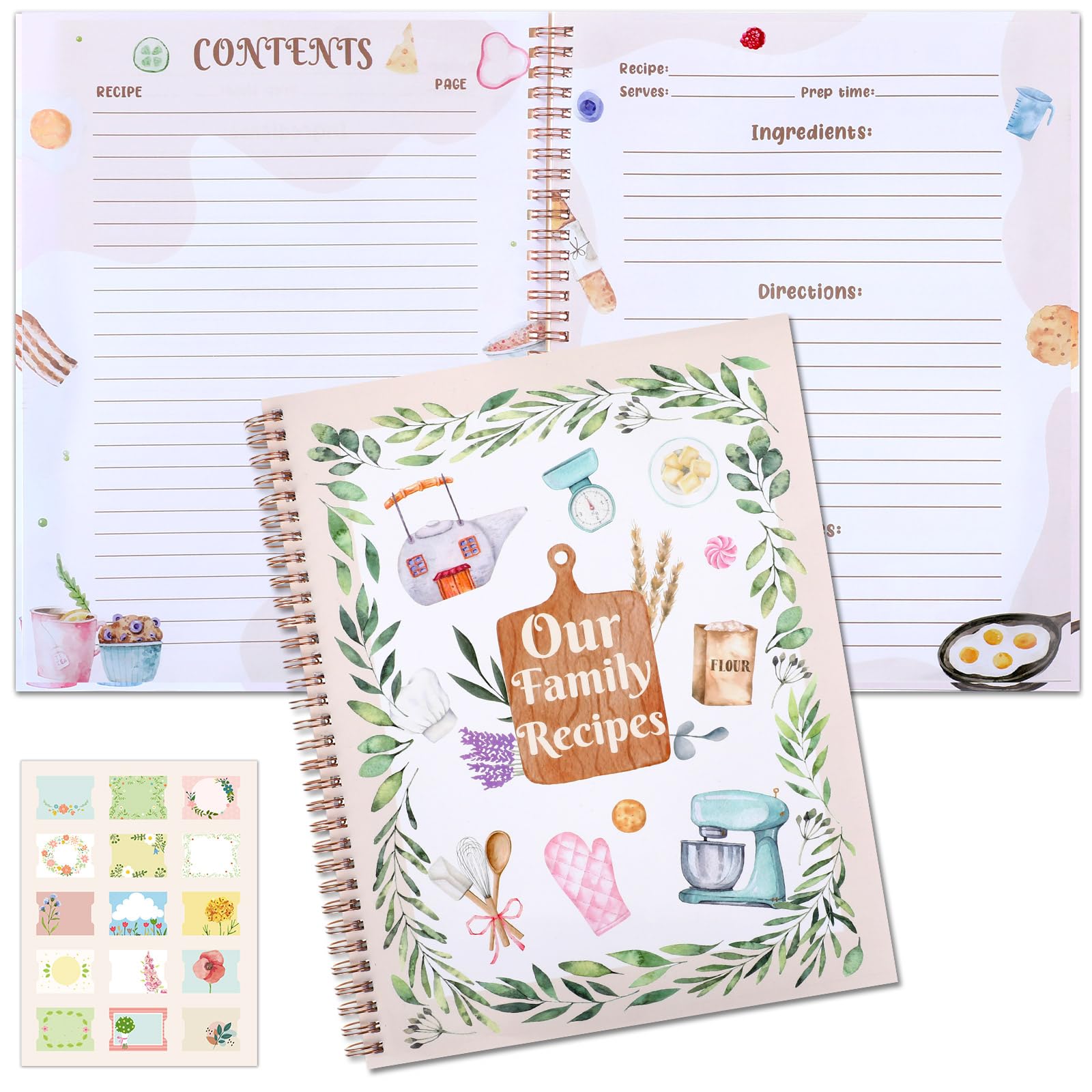 Livre de recettes pour écrire carnet de recettes vierge à spirale