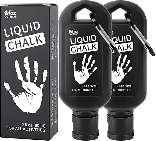 Tiza líquida de grado profesional para levantamiento de pesas, gimnasia, escalada en roca, baile, se seca en segundos (2 onzas, 2 unidades)