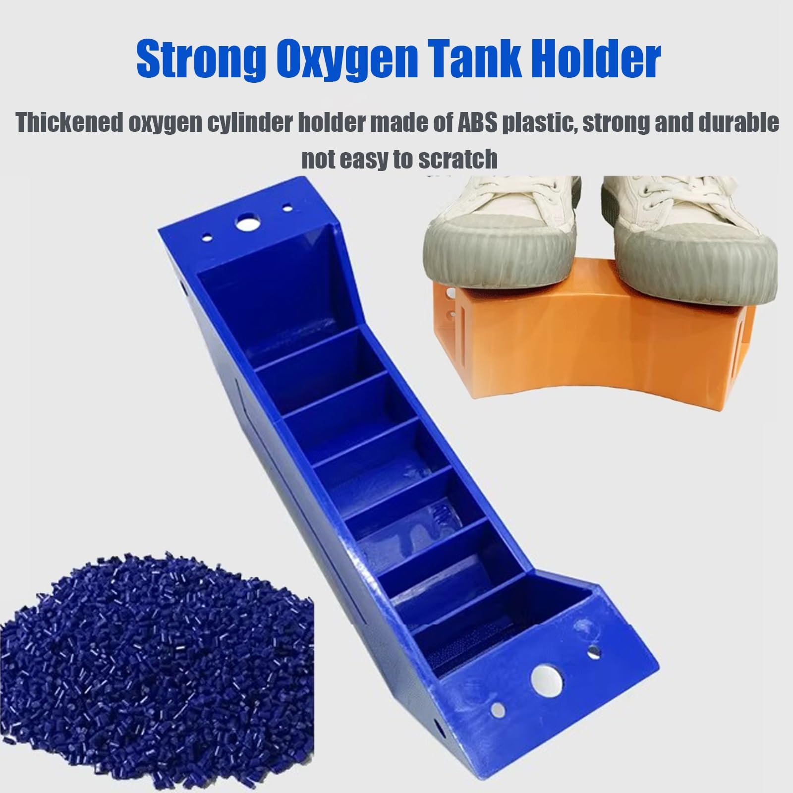 Soporte de cilindro de gas de montaje en pared, soporte de almacenamiento ajustable para una organización segura del tanque de oxígeno, acetileno y propano con tornillos incluidos
