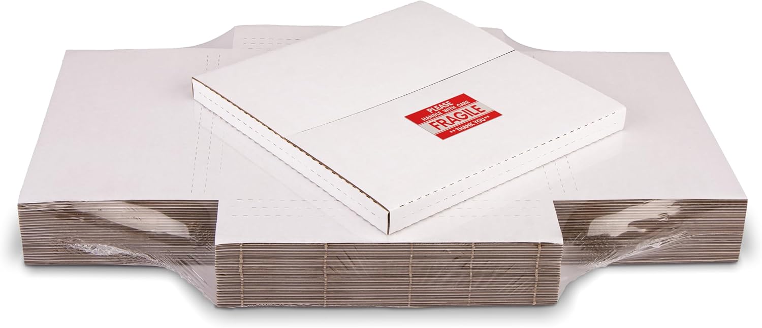 Wisaiboxl White Vinyl Record Mailers 12.8x12.8x1 Inch LP