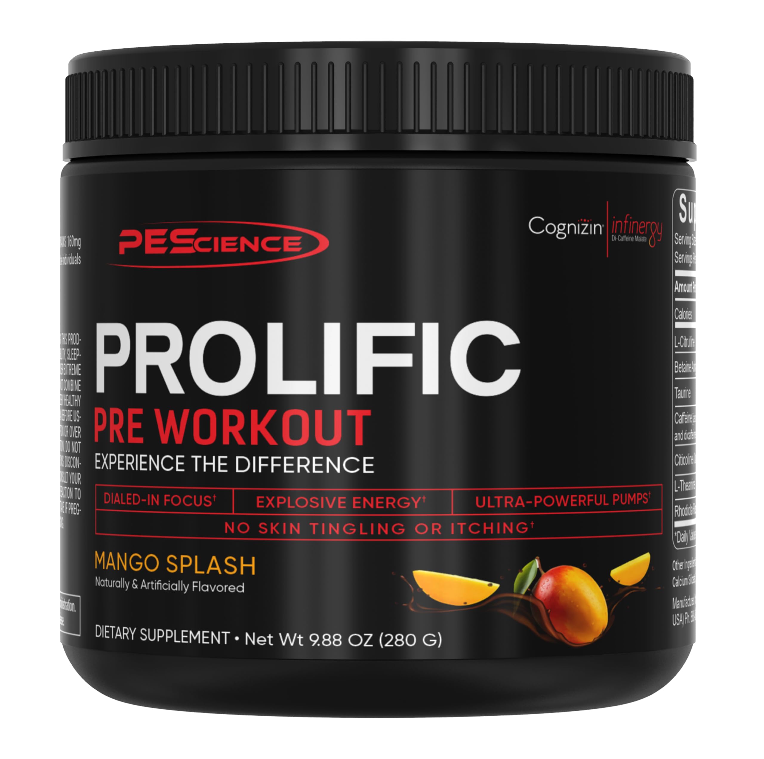 Pescience - Prolific Pre-Workout Powder Mango Splash 9.88 Oz.