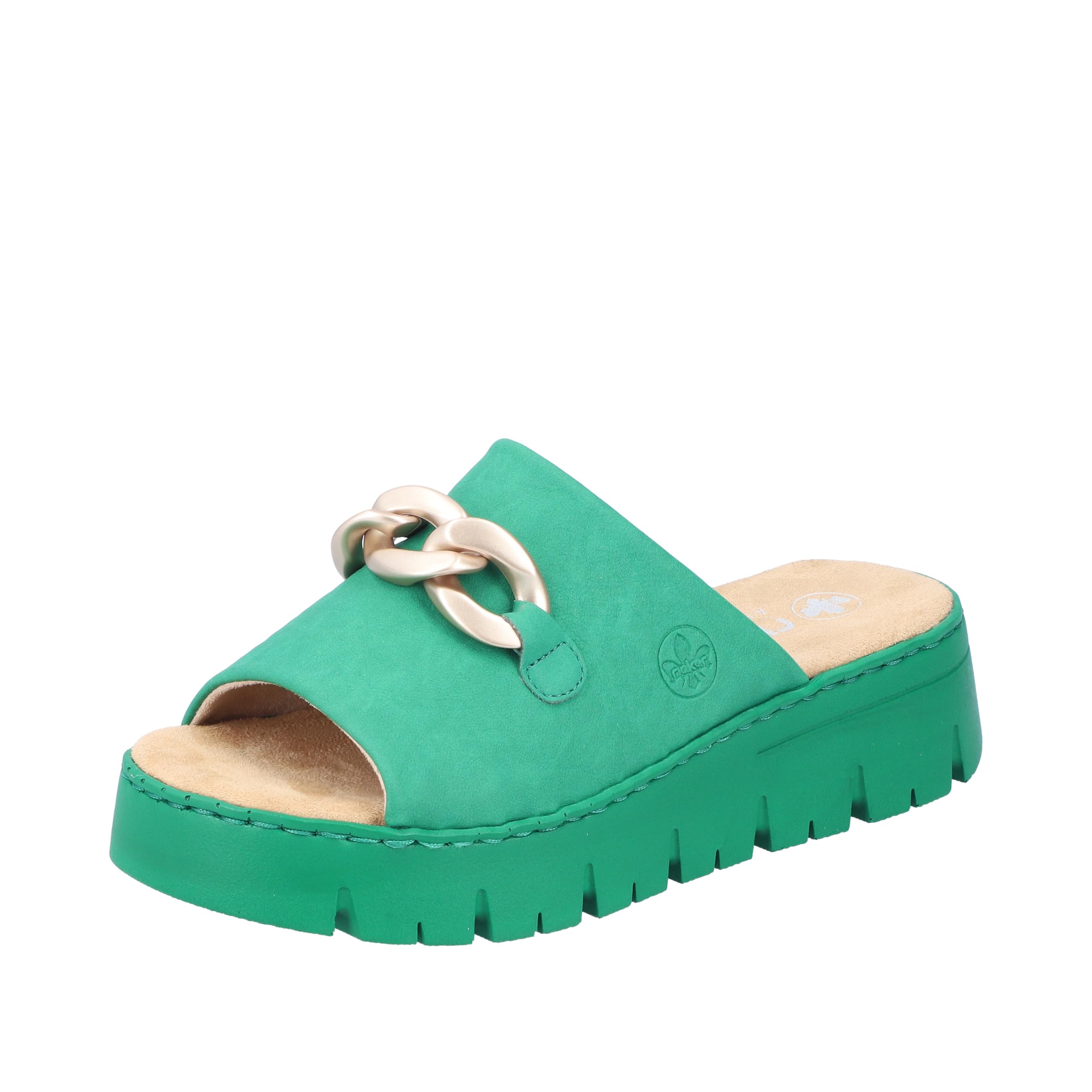 Rieker Women's V1088 Mules, Green, 7.5 UK