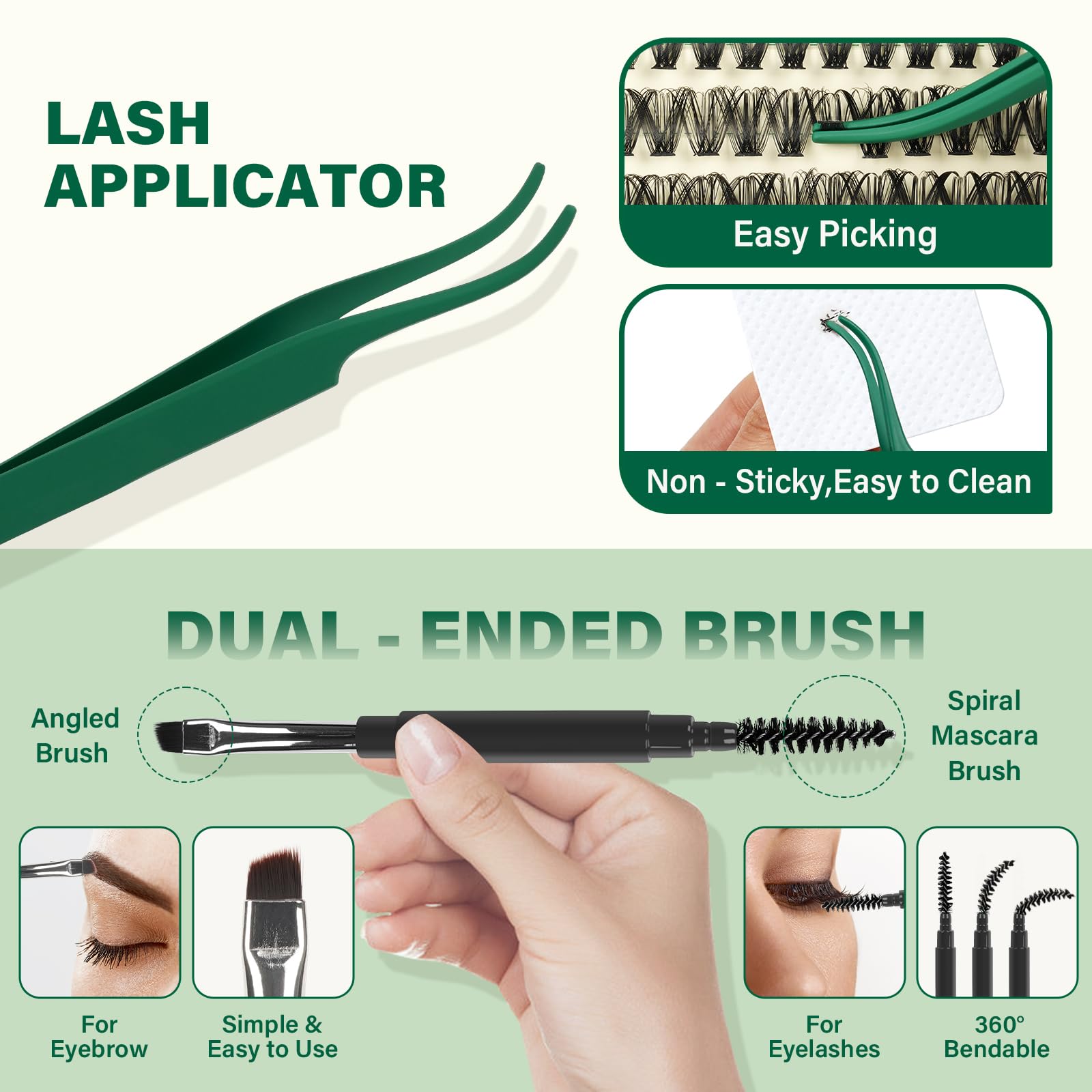 DIY Wimpernverlängerung Kit KEYYOU 300Pcs 30D 0.07D Curl 8-16MIX Wimpern Cluster Kit mit Wimpernkleber Entferner Applikator einfach zu bedienen für Anfänger (Kit-30D-0.07D,8-16MIX)