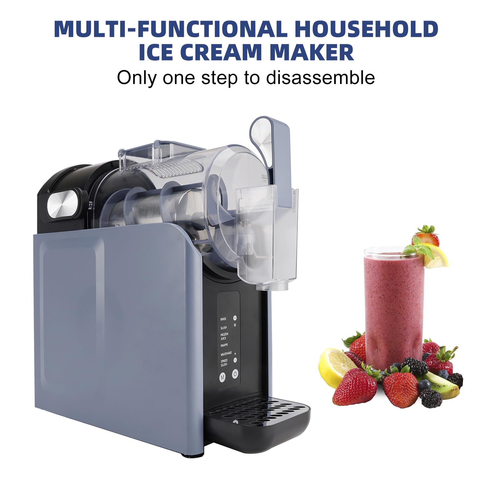 2L Slushy Maker – Frozen Drink Maschine mit 5 Programmen für Slush, Milkshakes, Iced Coffee, Alkoholfreie Getränke, Selbstreinigungsfunktion, Für Zuhause