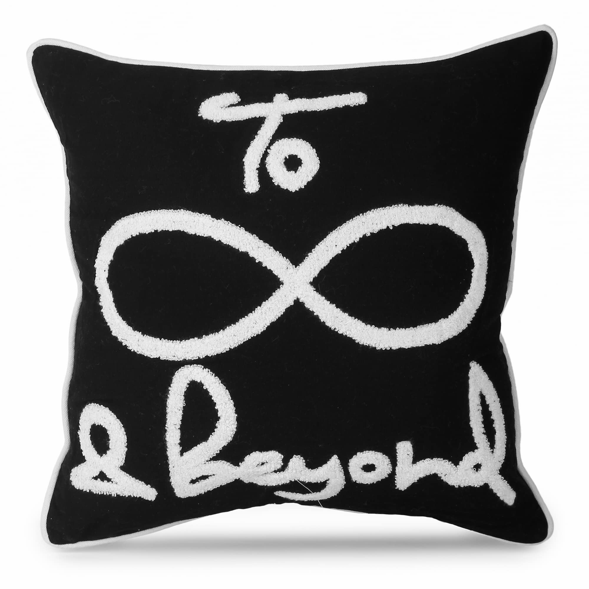 Gift for Girlfriend Boyfriend Embroidered Cushion with Cushion Cover 16x16 Black and White Decorative Pillow Cover for Bedroom Living Room Sofa Chair Couch (B09JCGRF1X) Amazon Price History, Amazon Price Tracker