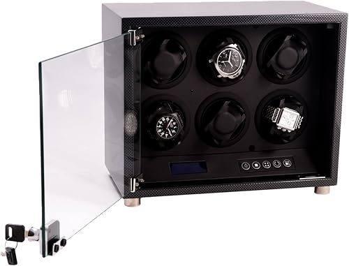 Bey-Berk Bobinadora de 6 relojes, negrogris