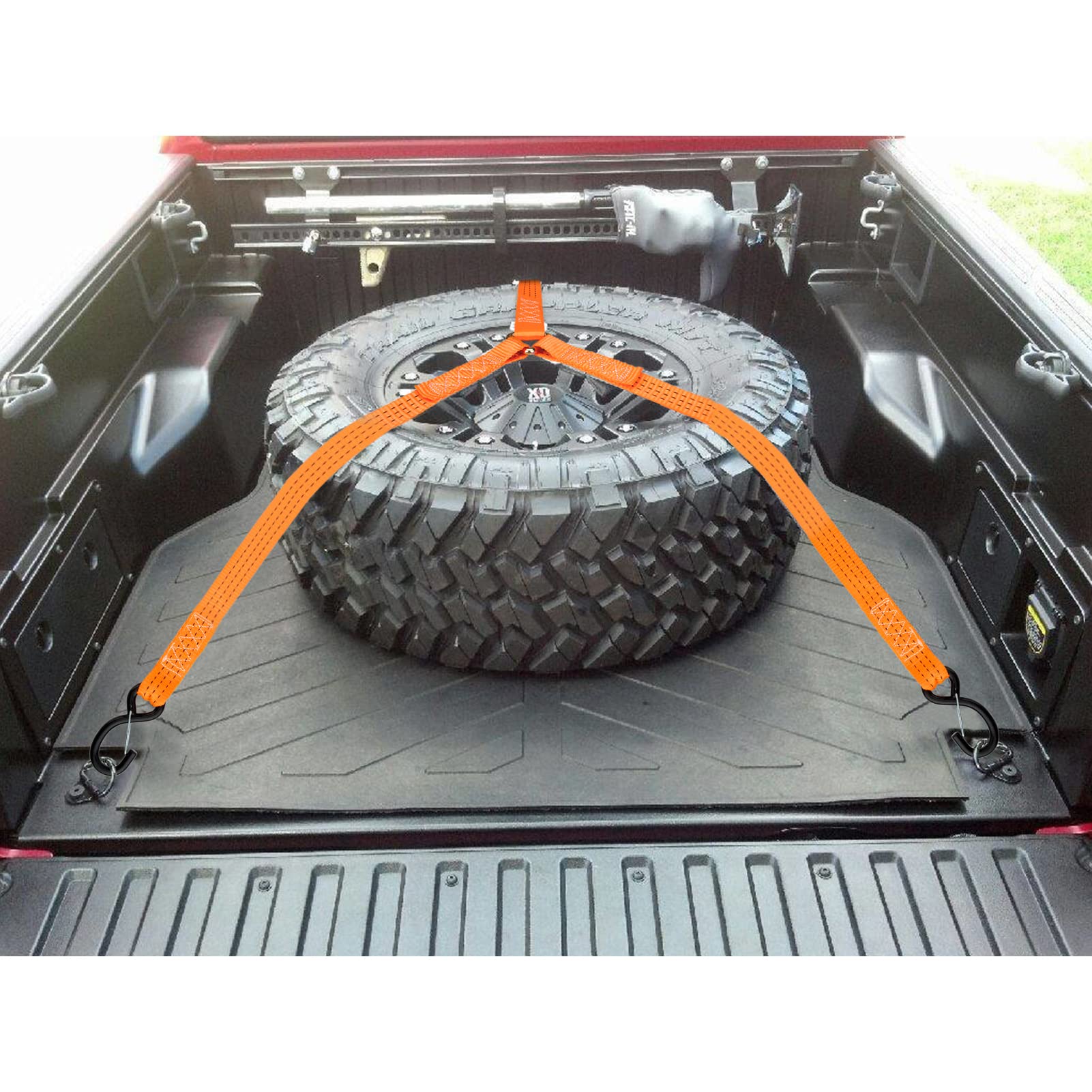 Image secondaire de Sangle de Pneu de Secours à Cliquet pour UTV et Camion - 3 Points de Sécurisation