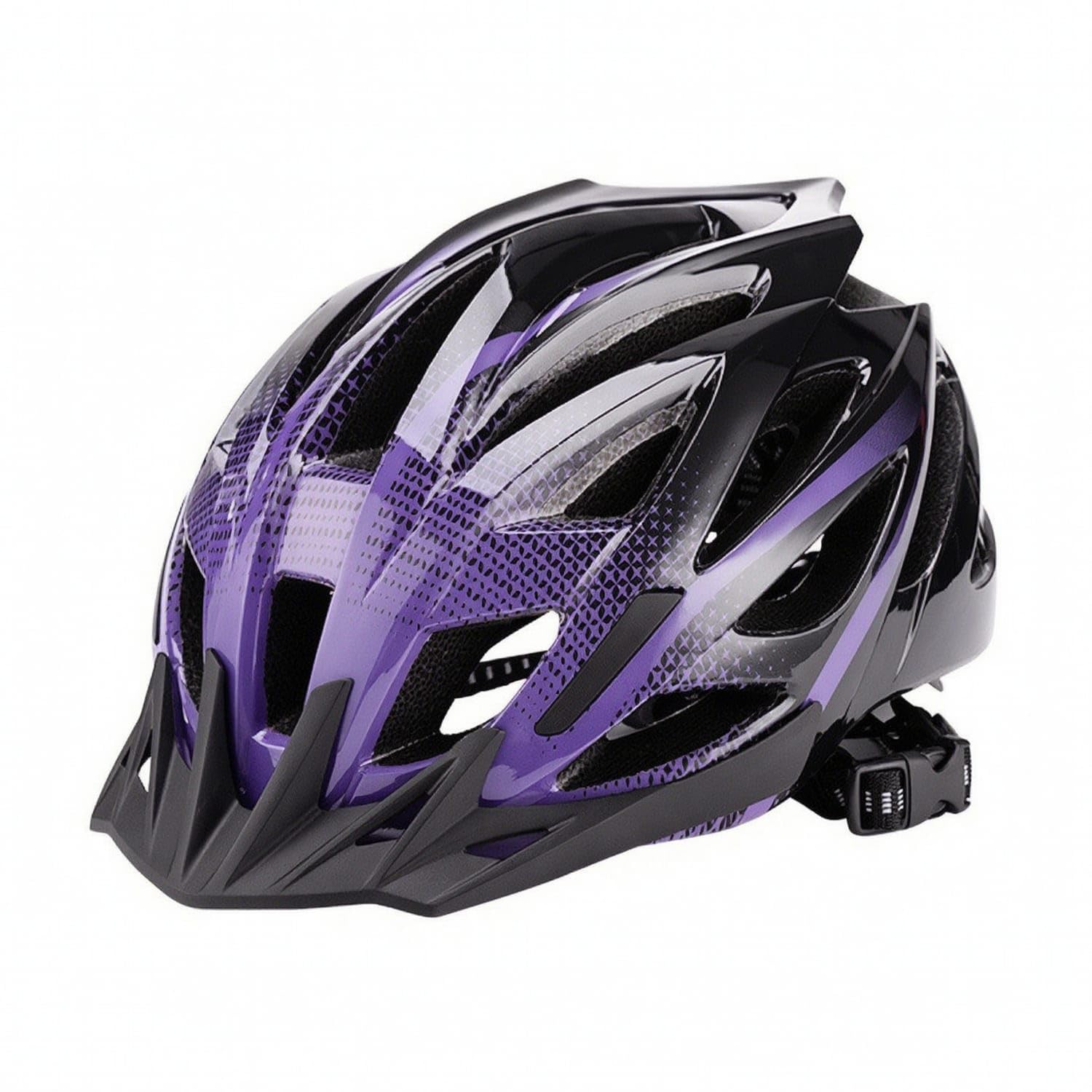 Aerodynamic Helmet with Adjustable Dial Ventilated Adult Bike Helmet Vented Integrated for Adults, Cyclists, Commuters, Mountain Biking, Black Purple-image-40
