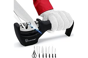 PriorityChef Kitchen Knife Sharpener Tool, Heavy Duty 4 Stage Knife Sharpening Kit...