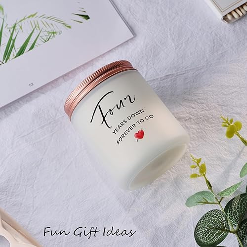 Vista 38 de Divertidas velas de aniversario para ella y él – Humorístico novio romántico, novia, marido, esposa, regalo de aniversario de boda, aroma a lavanda
