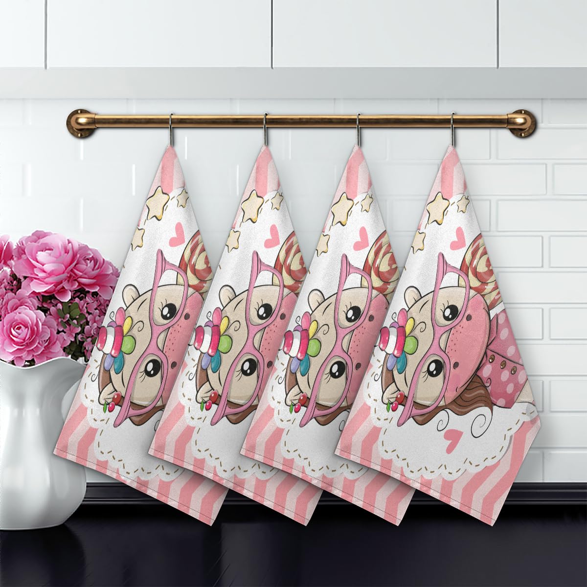 Toallas De Mano De Microfibra Con Diseño De Unicornio - 28x28 Cm, Absorbentes, Para Cocina Y Decoración, Juego De Paños Turcos