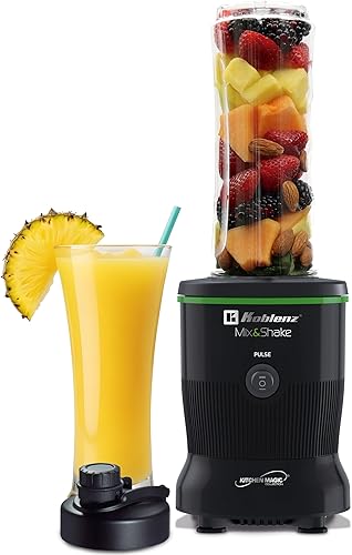 Miniatura 8 de Koblenz Mix&Go Batidora portátil, licuadora de tamaño personal para batidos y batidos con función de parada automática, motor de 1000 vatios,