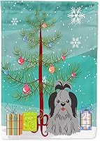 Vista 1353 de Caroline's Treasures BB4243GF Bandera de jardín con texto en inglés «Merry Christmas» con texto en inglés «Merry Christmas», bandera decorativa