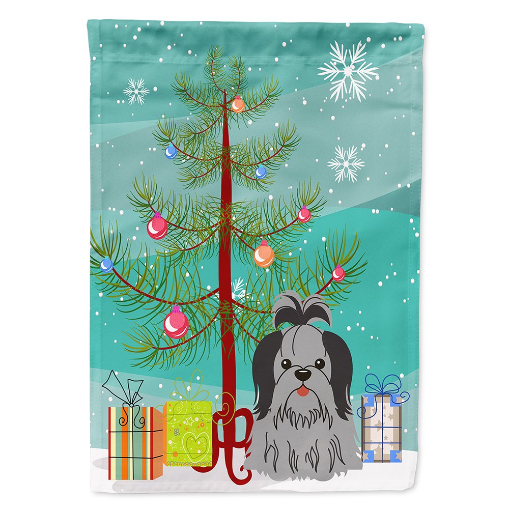 Drapeau Shih Tzu Résistant Toile Décoration Noël Extérieur