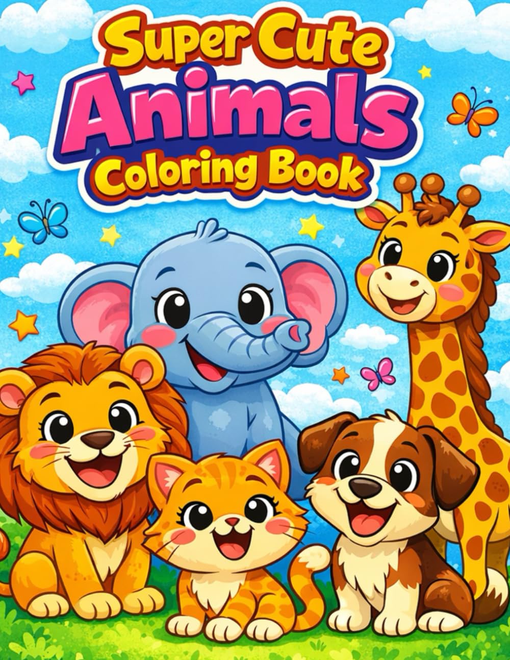 Super Cute Animals Coloring Book