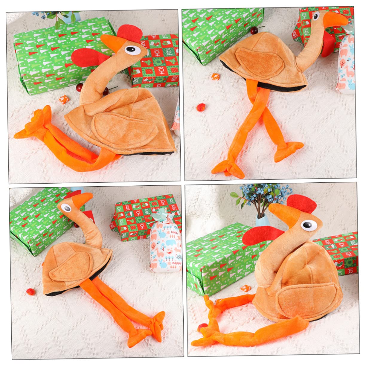 Abaodam 5piezas Sombrero De Pavo Divertido Para Carnaval y Acción De Gracias Diseño Adorable Patas Accesorio De Fiesta Para Cosplay y Celebraciones