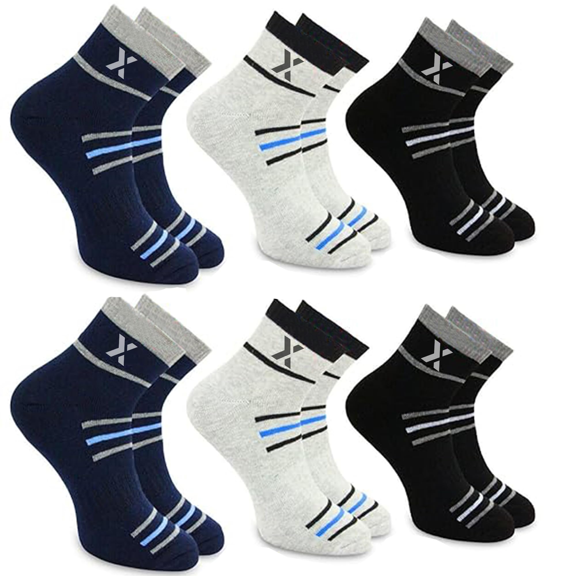 unaar Ankle Socks Smartstep Mix - Cotton Ankle Socks for Men and Women, Comfortable and Breathable Material for Everyday Use – Pack of 6 (Modal-ZEN)-picture-41