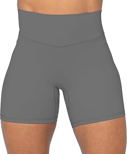 Sunzel - Shorts de tiro alto para ciclista, sin costuras frontales, para mujer, a prueba de sentadillas, para yoga, entrenamiento, gimnasio, ciclismo
