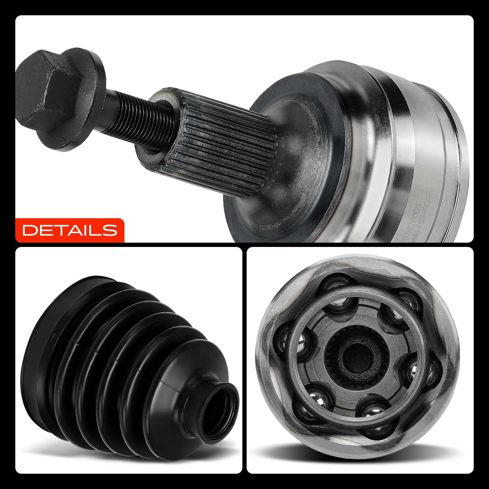 Frankberg Kit de juntas homocinéticas lado de la rueda eje delantero | Compatible con: CLS Shooting Brake X218, Clase S V222 W222 X222, Clase E W212, Clase S V221 W221, Coupé Clase S C217