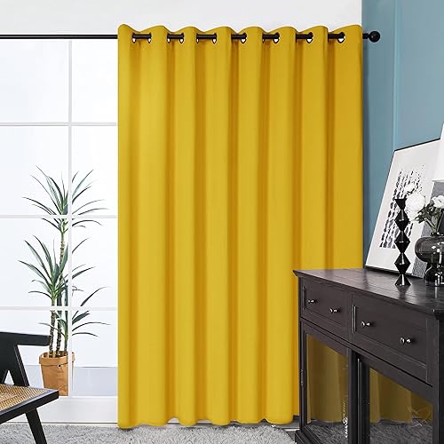 Miniatura 121 de Deconovo Darken - Cortina opaca con aislamiento térmico y ojales para sala de estar, 42 x 63 pulgadas, color blanco puro Negro,Beige claro,Azul