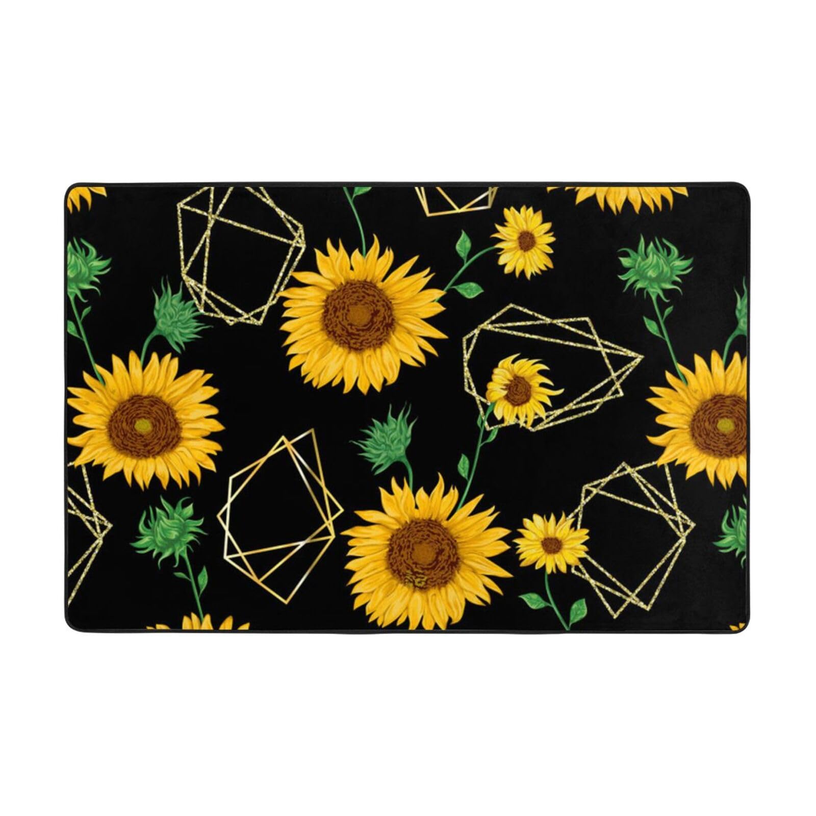 Tapis de bain tournesol absorbant et doux pour le confort de vos pieds