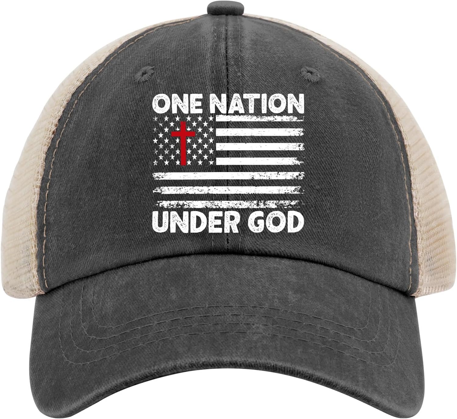 One Nation Under God Sun Hat Womans Hat Dad Hat Gifts for Grandpa Golf Cap image 2