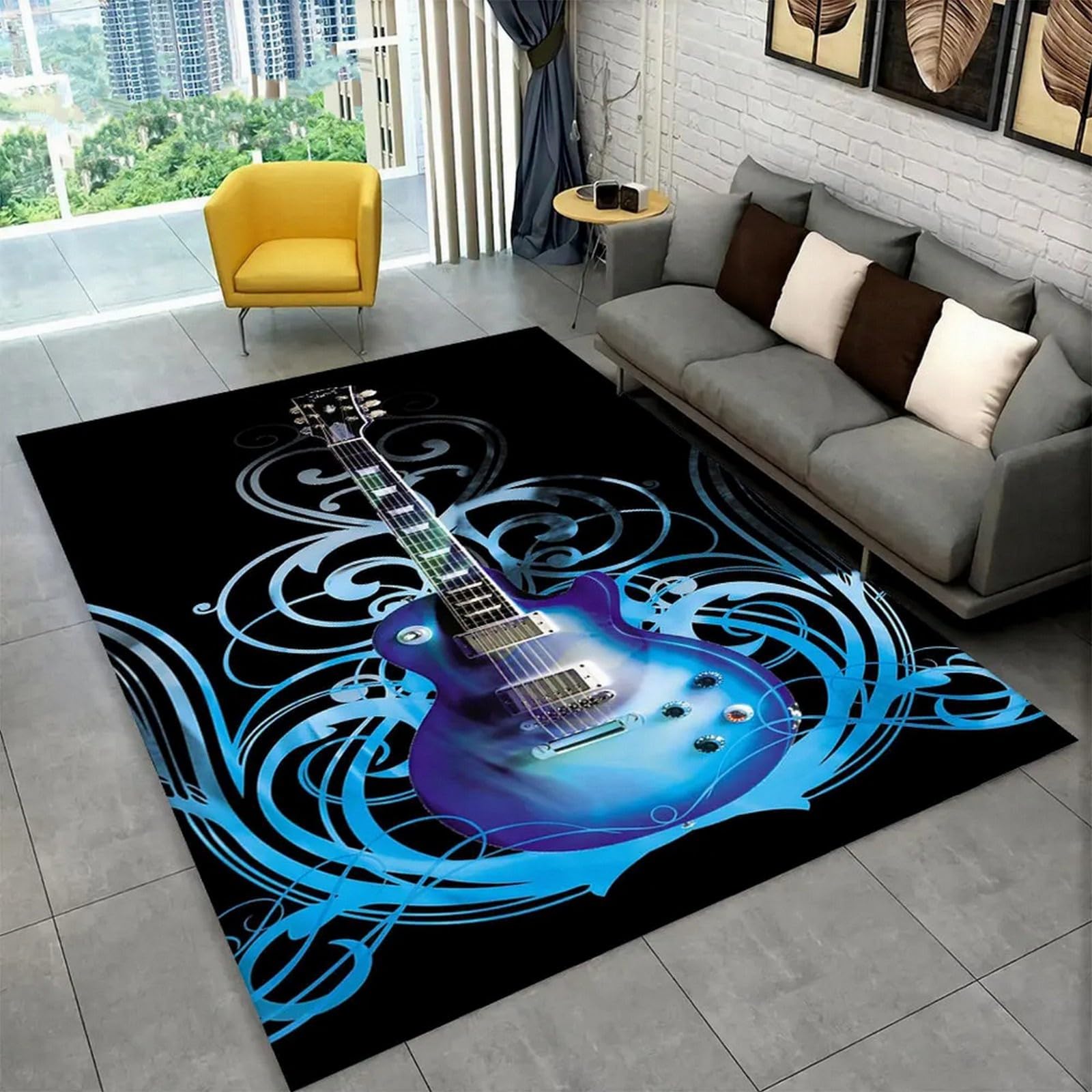 Strumento Musicale Morbido Tappeto Per La Cameretta Dei Bambini Con Stampa 3D 100 X 150 Cm - Tappeto Antiscivolo A Pelo Corto - Lavabile - Antimacchia, Non Perde Pelucchi: Ecologico - -32359580124695