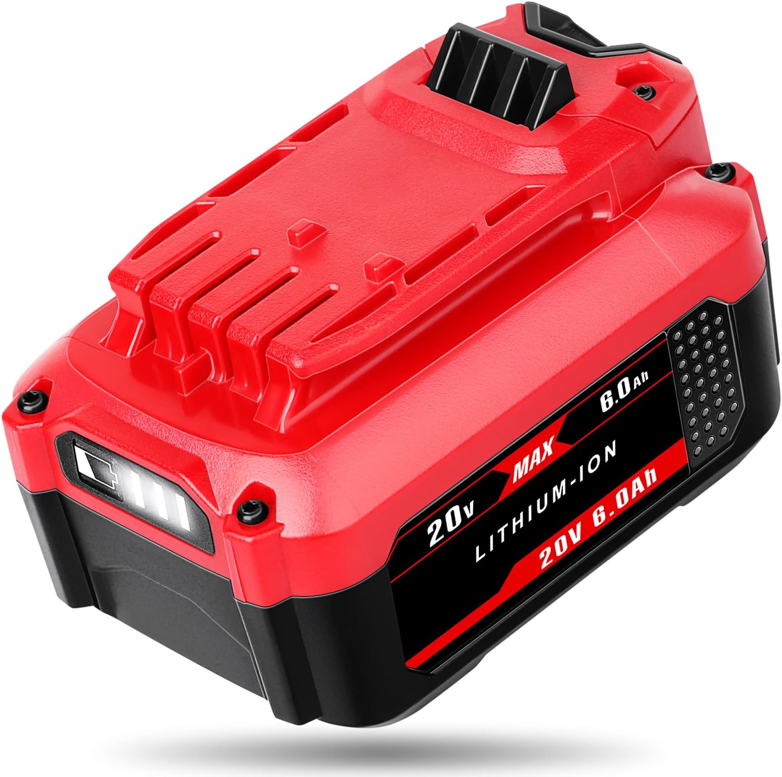 JIALIPOK 20V 6.0Ah CMCB205 Replacement Battery for Craftsman 20V Max Lithium Ion Battery CMCB204 CMCB204-2 CMCB202-2 CMCB201 CMCB206 CMCS500B CMCD700C Fast Charger CMCB104 Craftsman V20 Battery