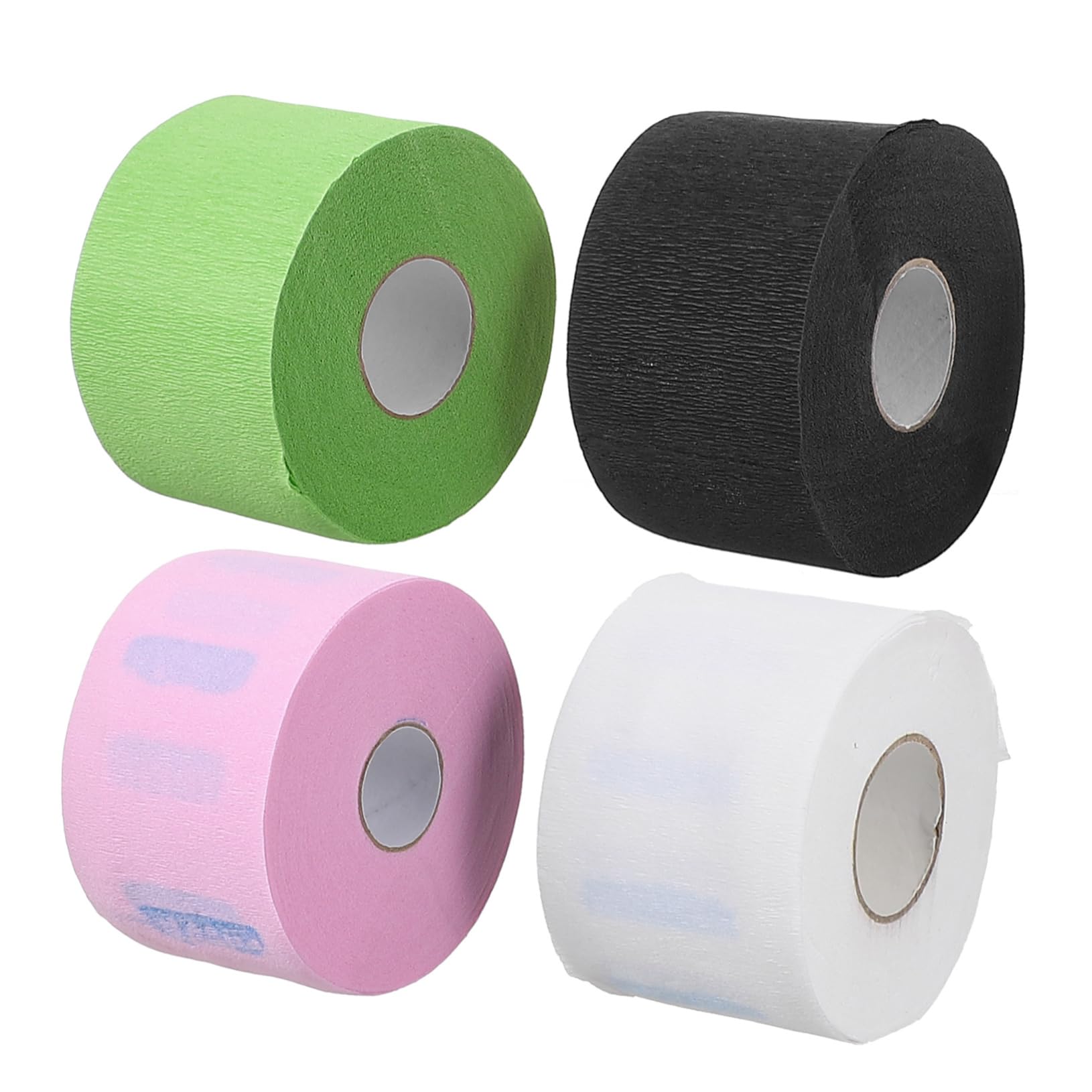 IWOWHERO 4 Rolls Barber Neck Strips Stretchy Hair Wrap Paper for Barber Shop Hairdressing Tool Disposable Neck Protection Paper